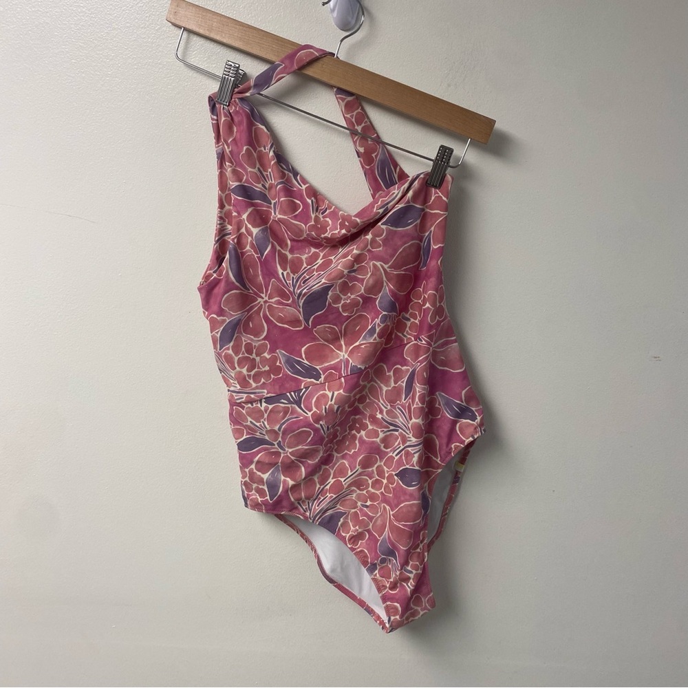 Summersalt RARE The Sidestroke Pink Watercolor Floral One Piece Size 8 - Picture 3 of 7